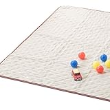 吸湿発熱 マイクロフリース プレイマット（150x150cm） ベージュ/ブラウン