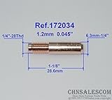 CHNsalescom 10 PCS Miller M-15/25/40 Hobart MIG Welding Gun Contact Tips 172034 0.045