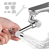 蛇口シャワー キッチンシャワーヘッド ノズル 水道延長 1440度回転 噴霧器 泡沫器 切り替え2種モード 耐久性のある純銅頭 表面クロムめっき 洗面台 水栓変換 トイレ水道