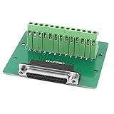 uxcell DB25アダプタ 3mm穴径 ミナルブレークアウトボード 13ポジションスクリューターミナル