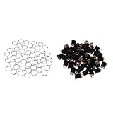 D DOLITY 約50ピース/ロット　 5.5mm X 2.5mm　メタルヘッド　DC電源ジャック　ソケット　コネクタ　耐久性 互換性