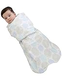 O.C.E Baby Sleepbag 100% Organic Cotton Wearable Swaddle BlanketsEmbroider Blue 4-8 Months [並行輸入品]