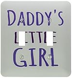 3drose LSP _ 193723 _ 2 Daddys Little GirlパープルテキストFunギフトDaddiesガールズライトスイッチカバー