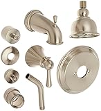 Danze D500026BNT Cape Anne Single Handle Tub and Shower Trim Kit with 4-Inch Showerhead, Brushed Nic