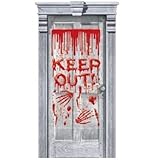 BloodyドアカバーKeep Outハロウィン装飾