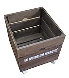 マルシェストッカーブラウン//キャスター付木箱/杉荒材/アンティーク/収納ボックス (ブラウン)