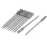 uxcell　六角ドライバービット　金属　102g　100mm　グレー　H1.5　6mm