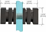 CRLマットブラック正方形バックツーバックスタイルノブ