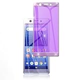 Sony Xperia Ace SO-02L ガラスフィルム 全面保護 強化ガラスフィルム Sony エクスペリア ace 専用 3D曲面 フルカバー フィルム 液晶保護フィルム 高透過率 [ブルーライトカット、パープル]