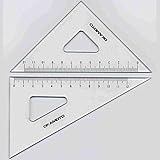 面取・目盛付三角定規_規格(300mm)_厚さ(2mm)：【製図用品】：210-0122