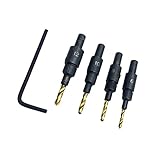 Homyl カウンターシンクテーパードリルビット　ラウンドシャンクホールカッター木工セット