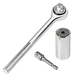 Kobwa 万能ソケットレンチ　レンチセット　万能ソケット＋エクステンションバー＋ラチェットハンドル　３個セット