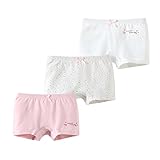 3つのソフトコットンセーフティパンツのセットリトルガールズラブリー下着、単純なパターン、身長105-115cm