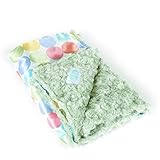 AllyZabba Pastel-Dot Kiwi Small TravelZabba Baby Blanket 16 x 14 by AllyZabba