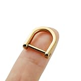 [TANJUN] 6個 1cmキーホルダー Dリング D型カン リング ハンドメイド アクセサリー パーツ 金具 手芸 材料 小物 ネジ式 (ゴールド)