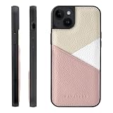 HANATORA for iPhone 14Plus ケース 本革 耐衝撃 スマホケース スマホ カードポケット パステルカラー シュリンクカーフレザー ギフト マグネットなし ピンク PSP-14Plus-Pink