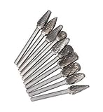 MXTBY 10Pcs 3x6mm ドレメルロータリードリルビットのために超硬バリビットシングルカットセット