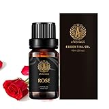 100％ピュアローズエッセンシャルオイル、ディフューザー用0.33oz-10mlアロマセラピーローズエッセンシャルオイルフレグランス、加湿器用ローズフレグランスエッセンシャルオイル、マッサージ