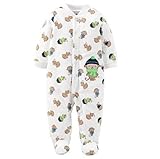 Carters Newborn Baby BoyスリーSleep N PlayマイクロフリースFootedスタイルの選択 カラー: オフホワイト