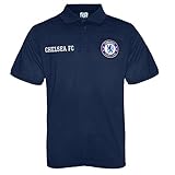 Chelsea Football Club Official SoccerギフトBoys Crest Poloシャツネイビー