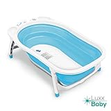 Luxx Baby BF1 Folding Bath Tub by Karibu w/Non-Slip Mat (Light Blue) by LuxxBaby