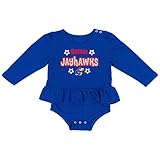 カンザスジェイホークスColosseum幼児Girl 'sブルーrock-a-bye LS One Piece Outfit