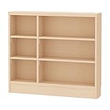 岩附(IWATSUKI) 書棚 ライトナチュラル 高さ80cm 幅90.2 奥行17.5 スリム 幅木よけ加工有り 日本製 CS-W90-H80SHLN