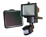 ノーブランド品驚きの照射力 LED 60灯 搭載 人感 センサー ライト 850lm 太陽光 ソーラー パネル 防犯 玄関灯