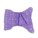 (スマイル ワキキ)Smile YKK おむつカバー 布 ベビー用 防水 新生児用 パンツ 調節可能 パープル