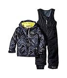 (コロンビア) Columbia キッズセットアップ Buga Set (Toddler) Black Print/Mineral Yellow/Black 3T Toddler 3T [並行輸入品]