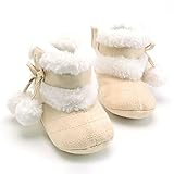 Domybest幼児用靴 子供用スパンコールシューズ スノーブーツ ベビー小児靴 秋冬写真小道具 新生児の贈り物 ソールカラーランダム ソフトソール 0-1歳に適しています