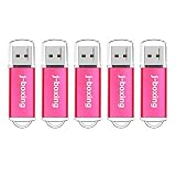 J-boxing USBメモリ 1GB USB 2.0フラッシュドライブ 高速 USBフラッシュメモリ 5個セット キャップ式 ピンク