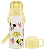 スケーター(Skater) 水筒 子供用 2WAY ストロー飲み 400ml コップ飲み 350ml ディズニー ミッキー＆フレンズ 風船 男の子 女の子 ステンレス 軽量タイプ 保温保冷 小容量 waterbottle スポーツボトル キッズ こども 水瓶 SKCP3-A