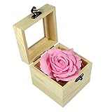 おしゃれ 女性 プレゼント 誕生日 母の日 プレゼント 手作り 花 木製のケース 付き フラワー バースデー 結婚祝い 記念日 (ピンク)