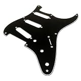 YJB PARTS ST50's ストラト用ピックガード ブラック3Ply インチ 日本製
