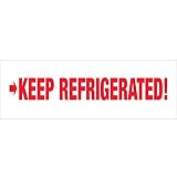 Tape Logic T902P096PK Pre-Printed Carton Sealing Tape, Legend Keep Refrigerated, 110 yds Length x 2 
