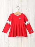 F.O.KIDS (エフオーキッズ) ベビー チャンピオン コラボ フレアー チュニック 赤ちゃん ベビー服 子供服 女の子 長袖 tシャツ 80㎝ レッド 50158 50158031