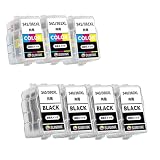 【SUNINK】キャノン 用 互換 詰め替えインク BC-340XL/BC-360XL(BK/顔料ブラック)*4+BC-341XL/BC-361XL(3色カラー)*3【合計7本】対応:MG4230/MG4130/MG3630/MG3530/MG3230/MG3130/MG2130/MX523/MX513/TS5130/TS5130S/TS5330/TS5430