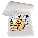 Copuhgima DTF 転写フィルム 100 枚 - A4 PET 熱転写紙 Tシャツ、靴下、バッグで直接DIY用、8.3 インチ X 11.7 インチ