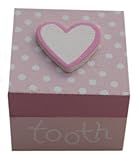 Gisela Graham Wooden First Tooth Box (Pink) by Gisela Graham
