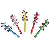 Domybest　子供おもちゃ　ガラガラ　ハンドベル　ラトル　知育 音楽おもちゃ カラフル　手を振る楽器玩具　聴覚　視覚刺激　ランダムカラー