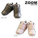 (ズーム)ZOOM　ベルクロウォーキングシューズ/グレージュ　13.5cm