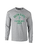 NCAAデルタ状態Statesmenマスコットブロックアーチ長袖Tシャツ、Xラージ、スポーツグレー