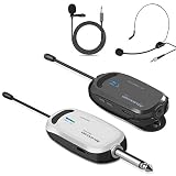 ワイヤレスマイク ヘッドセット ピンマイク ワイヤレス UHF クリップマイク 無線マイク 動画撮影 録音 拡声器 カメラ スマホ 軽量 日本語取扱説明書付き 送信機*1 受信機*1 一人用