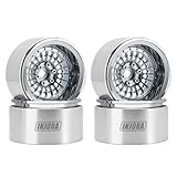 INJORA 2.2インチ ビードロックホイール - オフセット -10mm アルミニウムタービンリム SCX10 TRX4 VS4-10 Gen8 1/10 RCクローラー車用 (グレー)