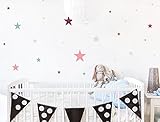 i-love-wandtattoo was-10444壁ステッカーKids "パステルStars in Intenseカラーニュアンス" 25ピース、Starry Sky接着壁、Tattoo、壁のステ