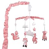 Coral Musical Mobile With Forest Animals by The Peanut Shell by The Peanut Shell