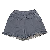 【SiShuNon/SKAPE】裾フリルショートパンツ エスケープ 女の子 フリル デニム ショートパンツ 130 4 ネイビー