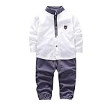 (プタス)Putars ベビー服 子供服 上下セット シャツ 男の子 長袖 フォーマル 三色 可愛い 秋 冬 スポーツ 運動会 旅行 記念日 プレゼント 1-4歳