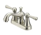 Oakbrookポップアップと洗面所蛇口2ハンドルレバーハンドル4 " 1.5 GPM B。ニッケル